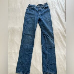 Aritzia-Denim Forum Nina Stovetop medium wash straight denim